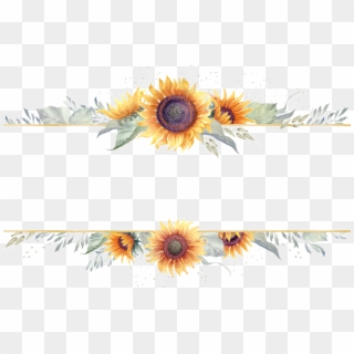 Sunflower Border Png - Border Sunflower Transparent Background Clipart