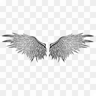 Wings Tattoos Png Transparent Images - Dark Angel Wings Drawing Clipart