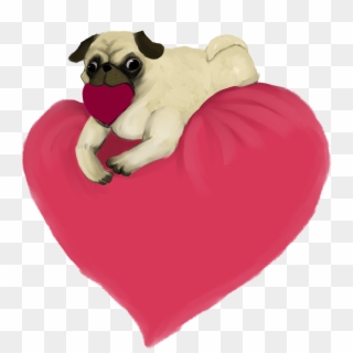 Valentines Day Pug - Comfort Clipart