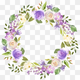 Watercolor Purple Flower Ring Png Free Download - Johanna Basford World Of Flowers Clipart