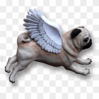 Pugs Might Fly Wall Hangings Set Of 3 Hand Painted - Pug With Wings Png Clipart