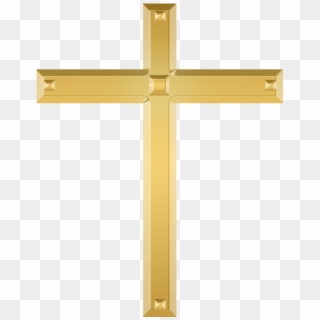 Golden Christian Cross - Christian Cross Png Clipart