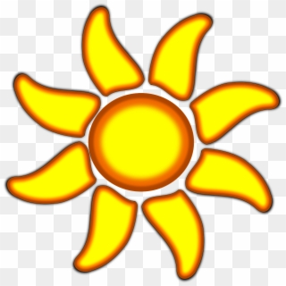 Vacation, Sunflower Sunshine Flower Sun Heat Warmth - Sun With 8 Rays Clipart - Png Download