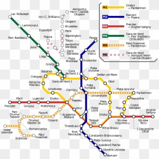 Bucharest Metro Map Svg Clipart