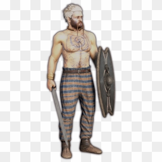 Briton Warrior, Celtic, Choosing To Forgo Armour Or - Figurine Clipart