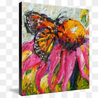 Monarch Butterfly Oil Painting Must Go Sale - Modern Art Clipart