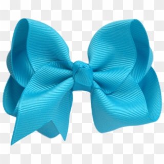 3 Inch Solid Color Hair Bows - Blue Hair Bow Png Clipart