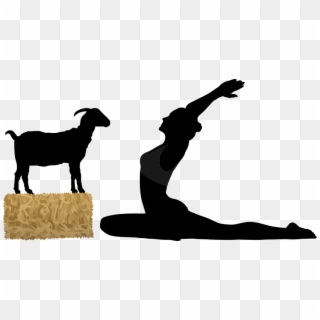 Clipart Goat Yoga - Silhouette - Png Download