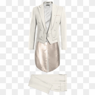 White 3-piece Tailcoat - White Tie Clipart