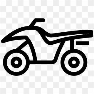 Svg Black And White Atv Clipart Quad Bike - Motorcycle - Png Download