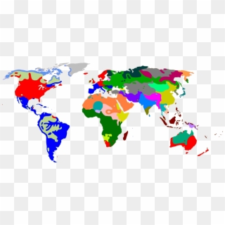 Languages World Map-transparent Background - Human Genetic Diversity Map Clipart
