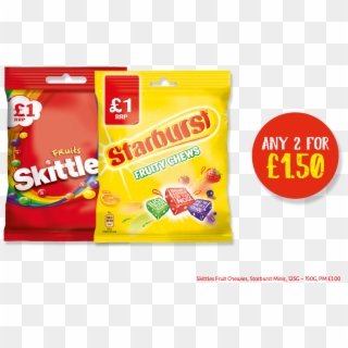Skittles Fruit Chewies & Starburst Minis - Starburst Candy Clipart