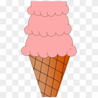 Drawn Ice Cream Icecream Scoop - Ice Cream Cone Clipart