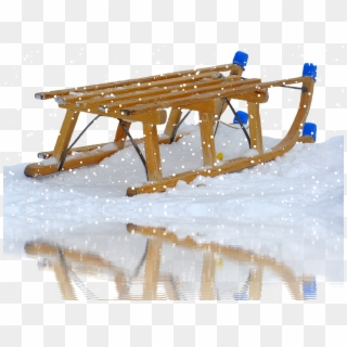 Slide, Winter, Snow, Wooden Sled, Tobogganing - Schlitten Im Schnee Bilder Clipart