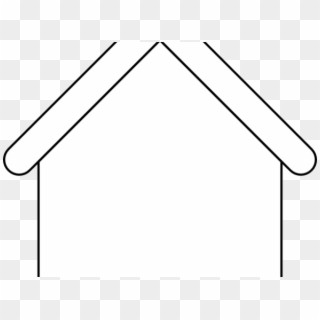 Rooftop Clipart Simple House Outline - Triangle - Png Download