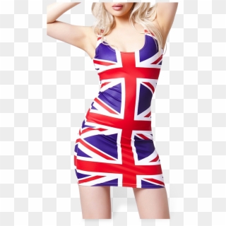 Union Jack Dress - English Flag Sexy Girl Clipart