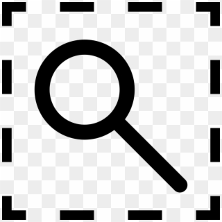 Square Clipart Magnifying Glass - Selection Symbol - Png Download