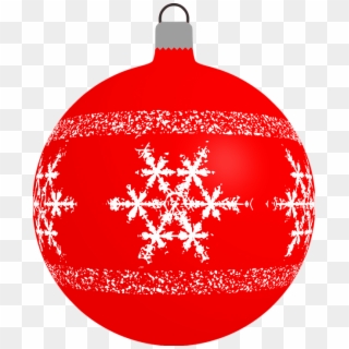 Red Snowflake Cliparts - Christmas Bauble Clipart Free - Png Download