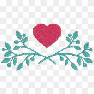 Ornamento Folhagem Coração - Heart Clipart