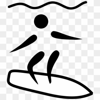 Surfing At The 2020 Summer Olympics - Surfing Pictogram Clipart