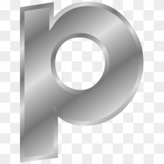 English Alphabets P - Silver Letter P Clipart