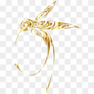 Body Jewellery Gold Hummingbird Line Art Clipart