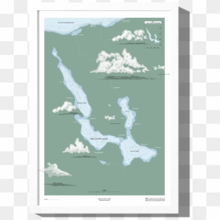 Walloon Lake Nautical Map Roo Kee Roo - Poster Clipart