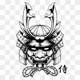 Drawn Masks Japanese Samurai - Japanese Symbol For Samurai Clipart