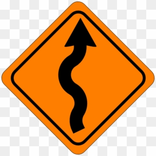 Highway Clipart Curvy - Road Sign Clip Art Png Transparent Png