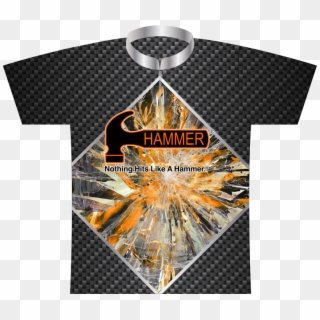 Hammer Cracked Glass Dye Sublimated Jersey - Bikers Sublimation T Shirt Clipart