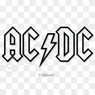 Ac Dc Coloring Pages - Ac Dc Logo White Clipart