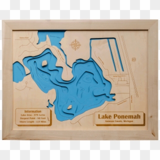 Lake Ponemah Fenton Mi Map Clipart