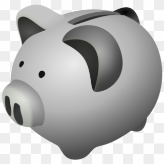Piggy Bank Money Saving Fixed Deposit - Piggy Bank Clipart Grey - Png Download