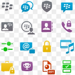 Colour Was Introduced To Key Menu Icons - Blackberry Icons Clipart