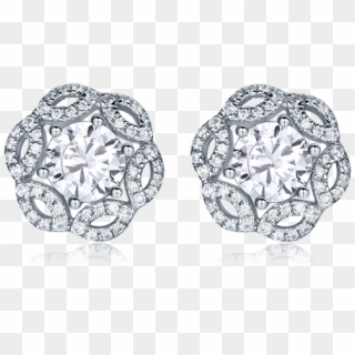Enchanting Floral Multi-way Diamond Earrings Setting - Earrings Clipart