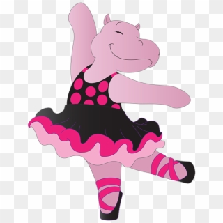 Hippo Clipart Ballerina - Pink Hippo In A Tutu - Png Download