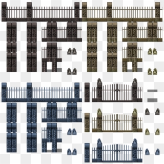 Graveyard Fence Tile - Rpg Maker Mv Tile 2018 Clipart