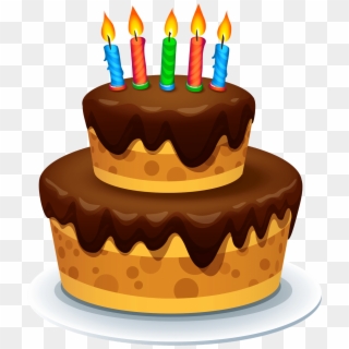 Birthday Cake With Candles Clip Art - Png Download
