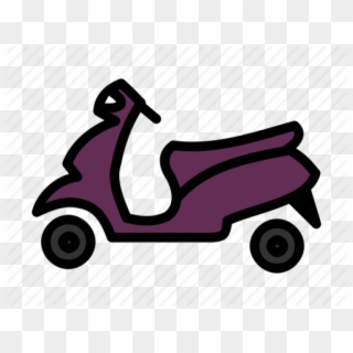 Vehicle Clipart Two Wheeler - Illustration - Png Download
