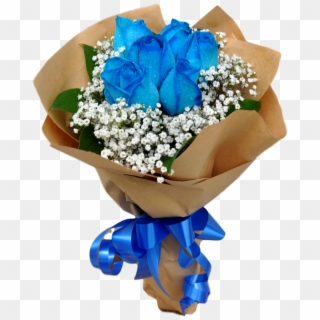Dsc 0244 Clipped Rev - Blue Roses Bouquet Singapore - Png Download
