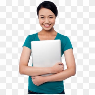 Girl With Laptop - Girl Clipart