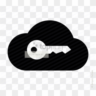 Free Png Vector Icon Of Key Over Cloud - Label Clipart