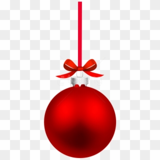 Free Png Download Red Hanging Christmas Ball Clipart - Red Christmas Ball Png Transparent Png