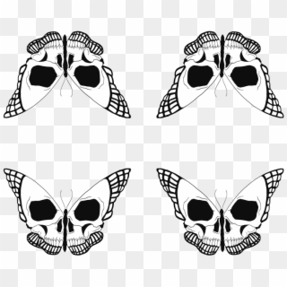 Clip Art Images - Butterfly With Skull Face - Png Download