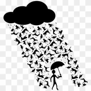 Big Image - Animated Raining Cats And Dogs Clipart
