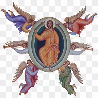 Icon Of The Ascension Of Our Lord - Ascension Of Christ Icon Clipart