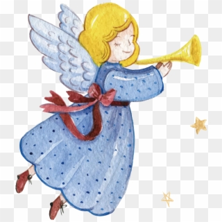 Christmas Angel With A Trumpet Clipart