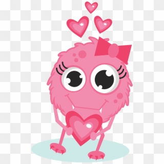 Googly Eye Valentine Monster Clipart - Valentines Day Clip Art Monsters - Png Download