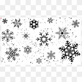 -25% Snowflakes Stamp - Снежинка Чб Clipart
