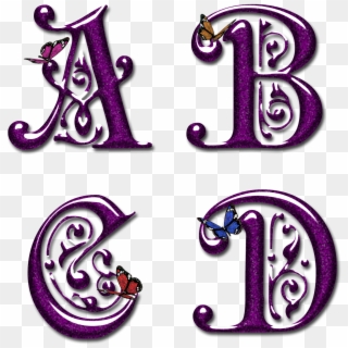 Alfabeto Lila Con Mariposas Png - Alphabet B Purple Clipart